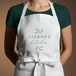 Delantal Cocina Botánica personalizada de su nombre