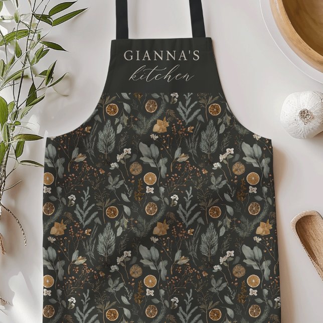 Delantal Cocina Botánica Personalizada Moody Winter (Subido por el creador)
