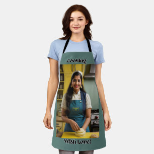 Delantal Cocina con amor Apron Adulto Azul