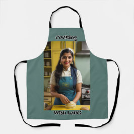 Delantal Cocina con amor Apron Adulto Azul