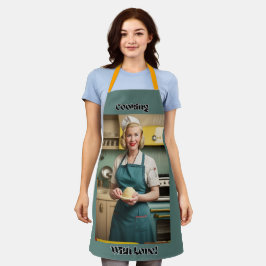 Delantal Cocina con amor Correa Amarilla Apron azul Adulto