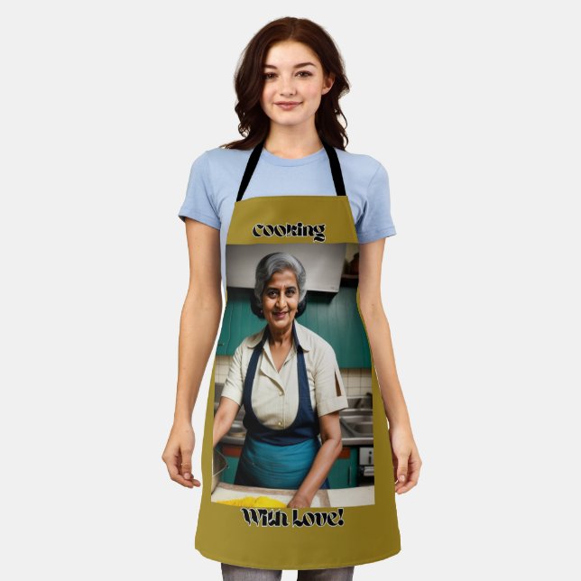 Delantal Cocina con amor Olive Apron (Gastado)