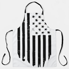 Delantal Cocina con bandera estadounidense vintage