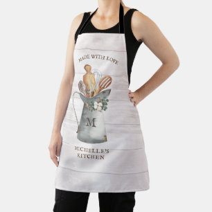 Delantal Cocina con nombre de casa rústica