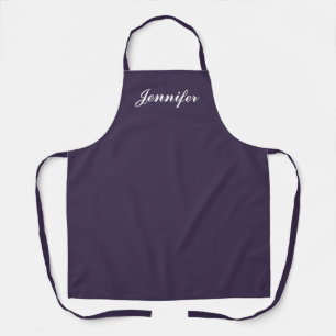 Delantal Cocina con nombre personalizado Purple Script