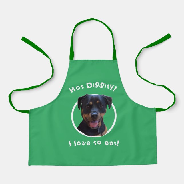 Delantal Cocina con nuestro Rottweiler Personaliza Apron (Anverso)