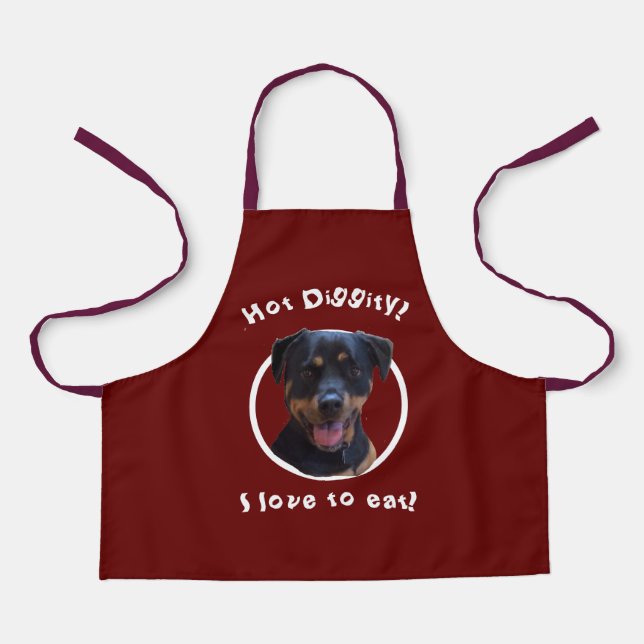 Delantal Cocina con nuestro Rottweiler Personaliza Apron (Anverso)