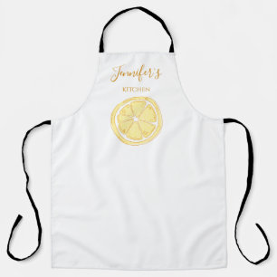 Delantal Cocina con tema de limón en rodajas