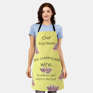 Delantal Cocina con vino