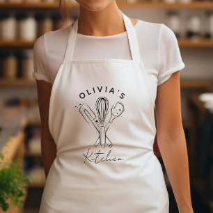 Delantal Cocina con Whisk y cocina de utensilios