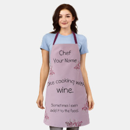 Delantal Cocina con Wine Apron