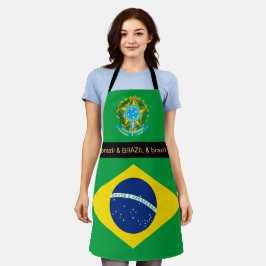 Delantal Cocina de Brasil, cocina de chefs con bandera bras