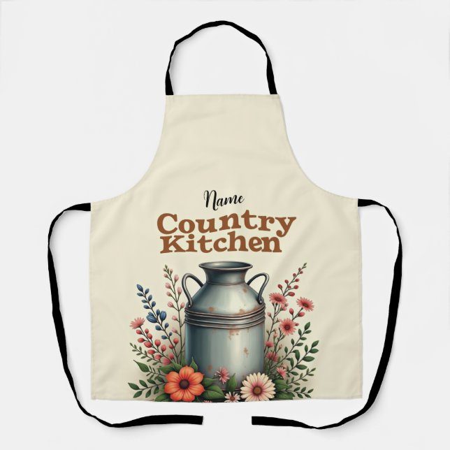Delantal Cocina de campo personalizada Apron - Granja de [N (Anverso)