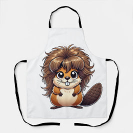 Delantal Cocina de castores de hairy con estilo salvaje