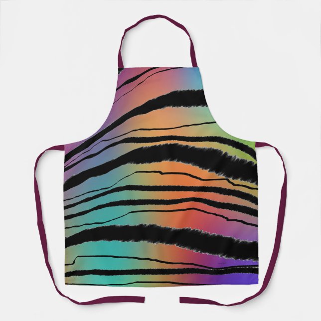 Delantal Cocina de Chef Estampado Animal Arcoíris Artes + M (Anverso)
