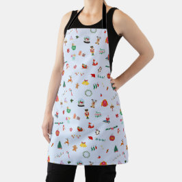 Delantal Cocina de detalles de Navidades pequeños