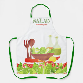 Delantal Cocina de ensalada es cocina dura personalizada