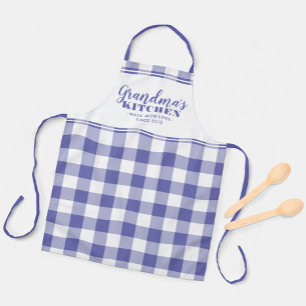 Delantal Cocina de la Abuela Cuadro de Gingham Periwinkle P