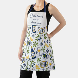 Delantal Cocina de la Abuela Siempre Abierta Aceitunas Patr