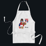 Delantal Cocina de la República Dominicana - Mangu<br><div class="desc">Delantal atractivo con el ilustracion de platos típicos de la central,  Suramérica y países caribeños,  México y España.</div>