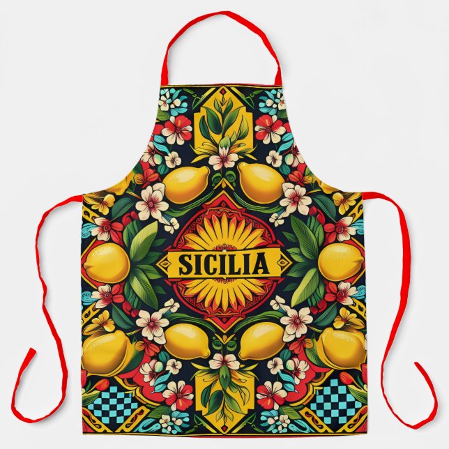 Delantal Cocina de limones de Sicilia (Anverso)