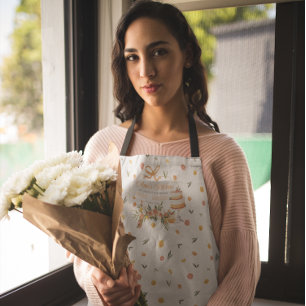 Delantal Cocina de Mamá   Floral de Cítricos Personalizada