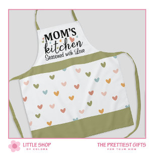 Delantal Cocina de Mamá Sazonada con Amor Corazones de Past