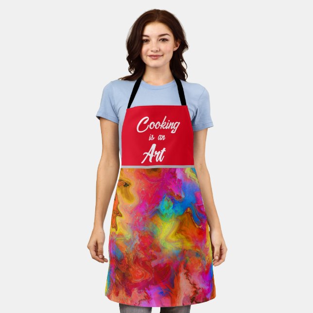 DELANTAL COCINA DE MODA ES UN ARCOIRIS ARTÍSTICO (Gastado)