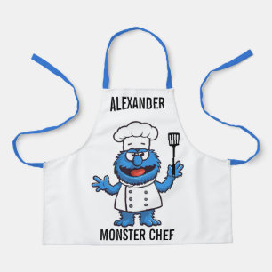 Delantal Cocina de Monstruo Azul Personaliza Apron Infantil