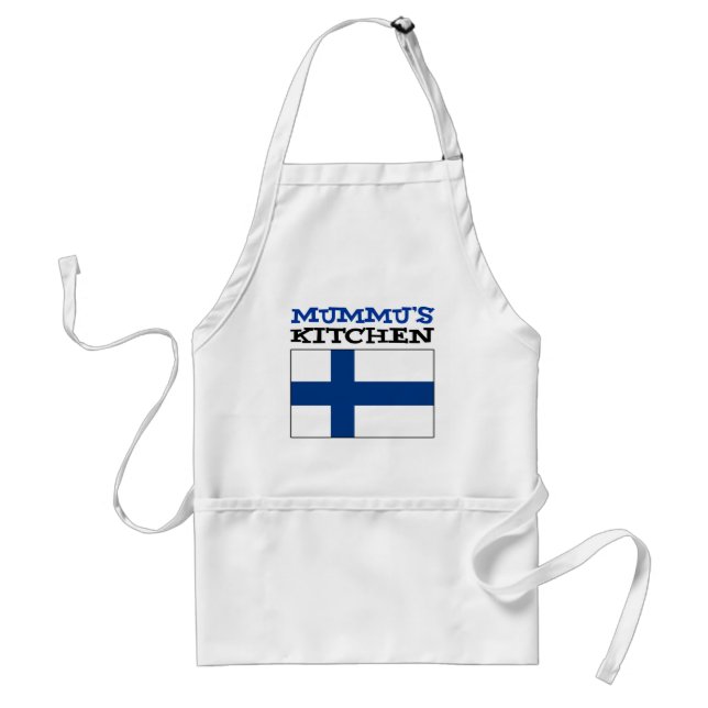 Delantal Cocina de Mummu con bandera de Finlandia (Frente)