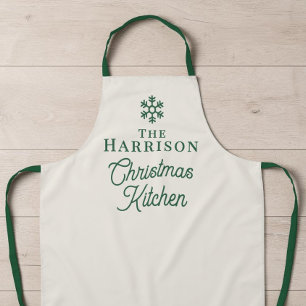 Delantal Cocina de Navidad Personalizada para la Familia