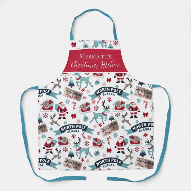 Delantal Cocina de Navidades festivos - vacaciones en el Po (Anverso)