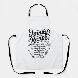 Delantal Cocina de Recetas Familiares Amor, Unión y Hogar