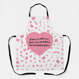 Delantal Cocina del amor de madre. Te quiero mamá
