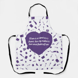 Delantal Cocina del amor de madre. Te quiero mamá