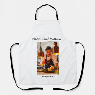 Delantal Cocina del chef añada nombre de texto hombres pana