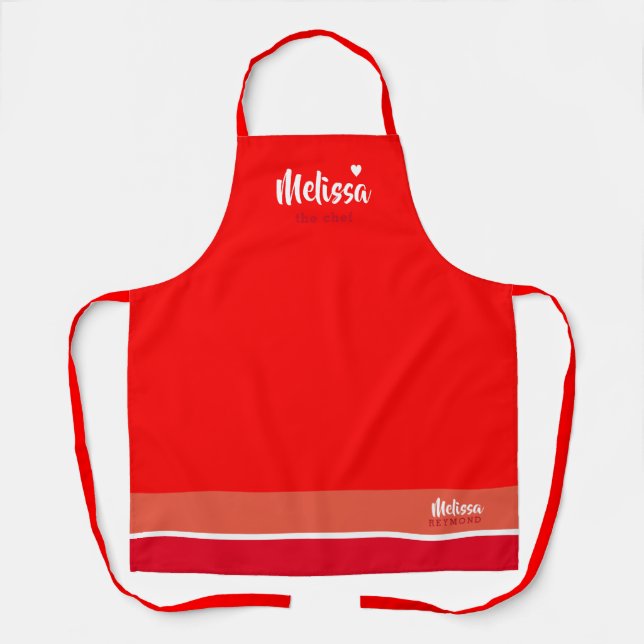 Delantal Cocina del chef Apron Rojo (Anverso)