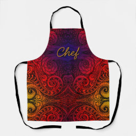 Delantal Cocina del chef en el Doodle Apron de color