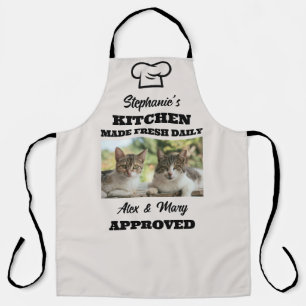 Delantal Cocina divertida con gato: Personalizado aprobado 