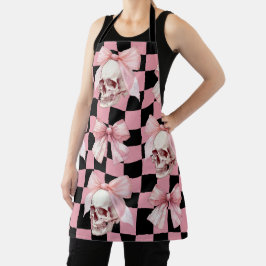 Delantal Cocina Esqueleto Rosa Genial Halloween 