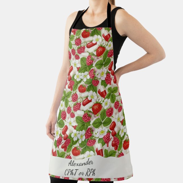 Delantal Cocina Farmacéutica Red Berry & Pills (in situ)