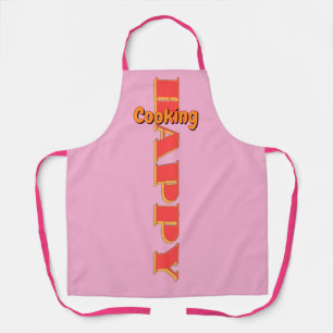 Delantal Cocina Feliz Rosa