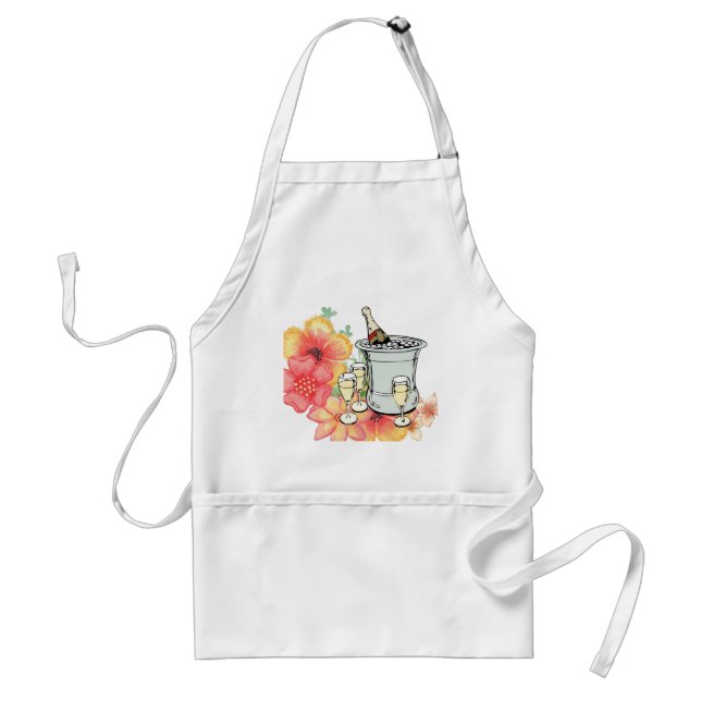 Delantal Cocina floral de Champagne Apron (Frente)