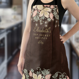 Delantal Cocina florida rústica y elegante