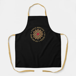 Delantal Cocina gitana negra y dorada