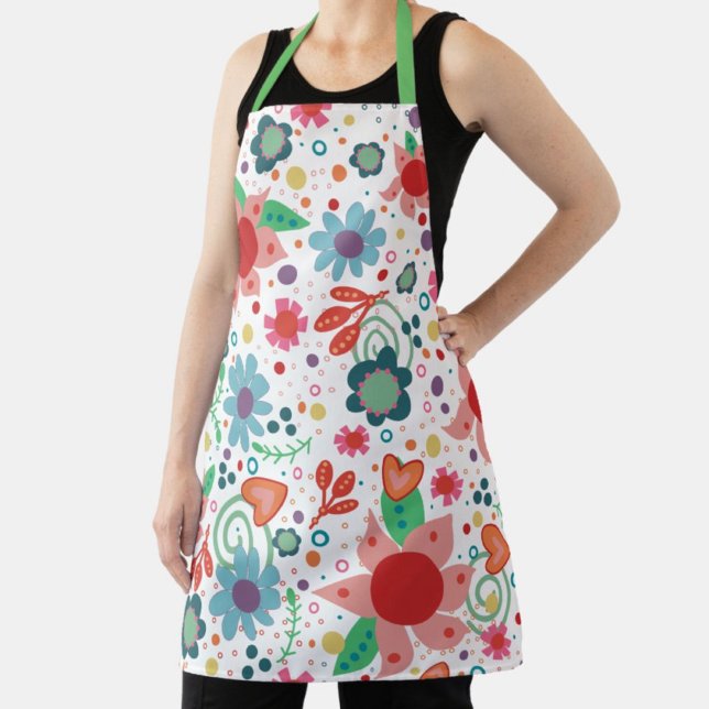 Delantal Cocina Inespiritualidad Floral Blanca Apron Cute (Subido por el creador)