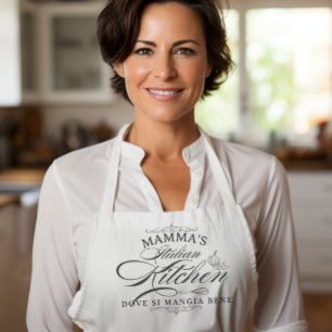 Delantal Cocina Italiana Elegante de Nonna Personalizada