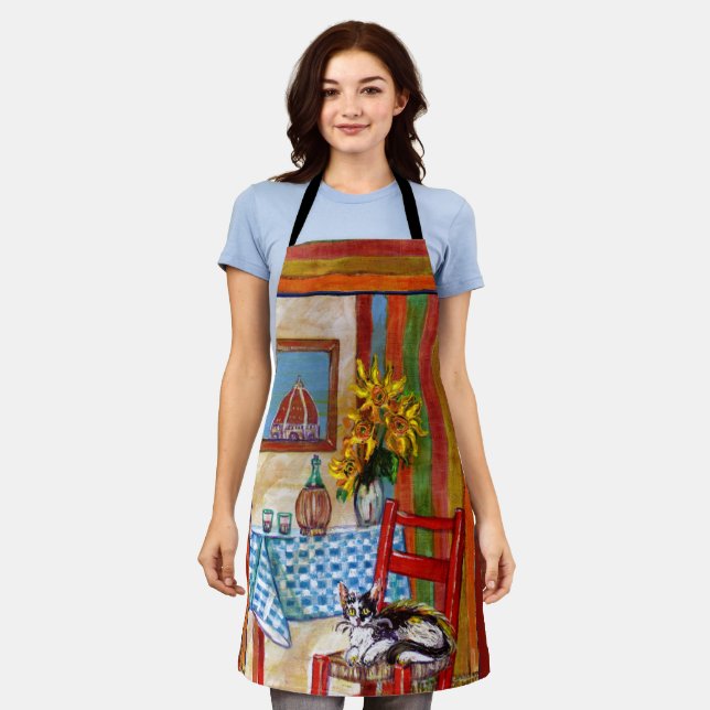 DELANTAL COCINA ITALIANA EN APRON ADULTO FLORENTE (Gastado)