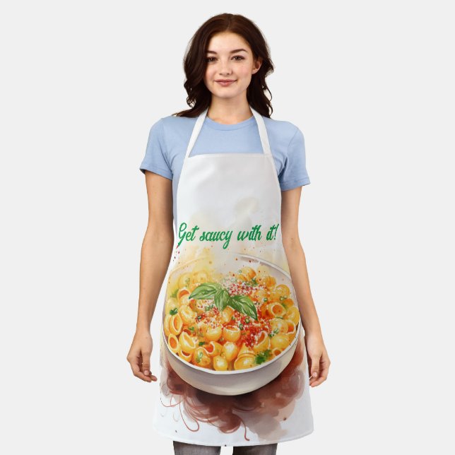 Delantal Cocina Italiana: Italiana artística (Gastado)