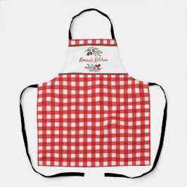 Delantal Cocina italiana personalizada de Red Gingham